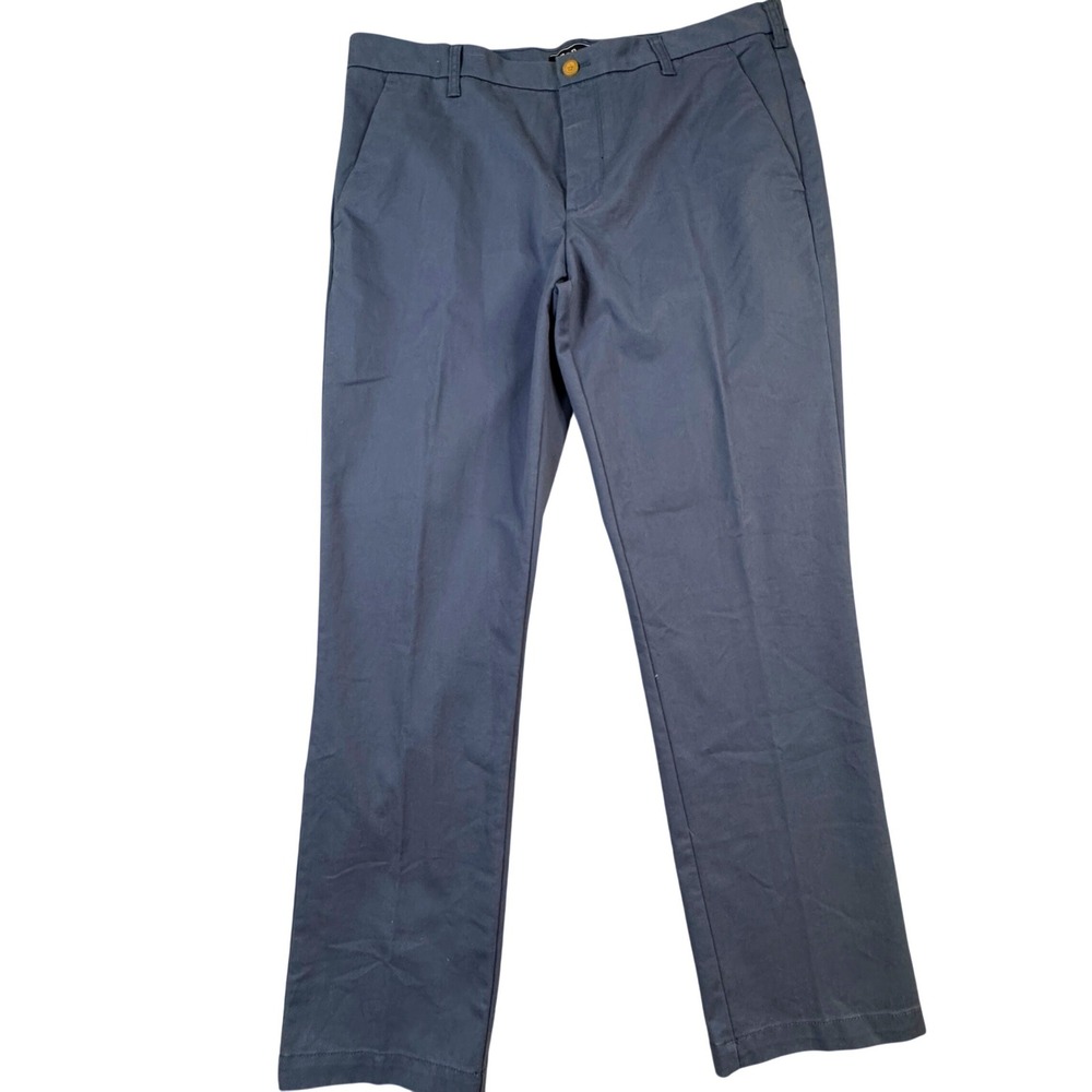 NWT IZOD Chino Pants Men Tag Size 38x32‎ Blue Performance Stretch Straight Fit